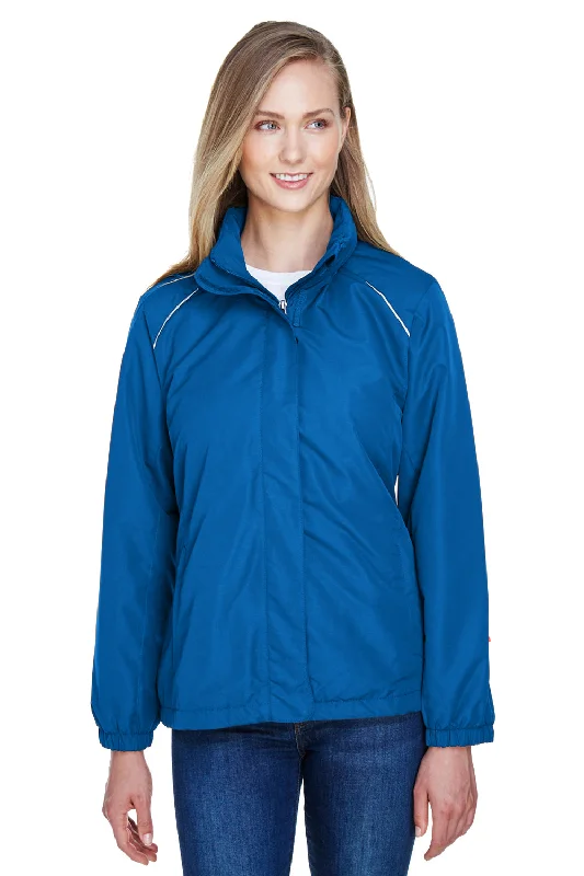 Core 365 Womens Profile Water Resistant Full Zip Hooded Jacket - True Royal Blue