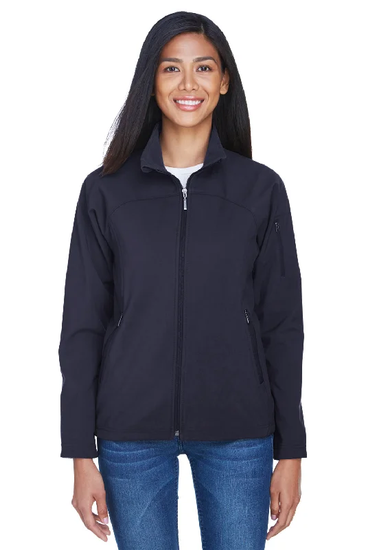 North End Womens Performance Water Resistant Full Zip Jacket - Midnight Navy Blue