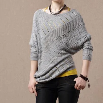 Gray Oversize sweaters shirt