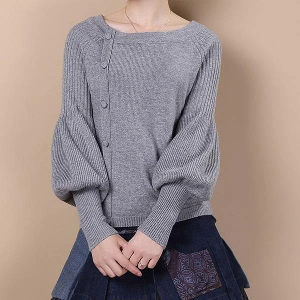 Gray Tunic woolen sweater top