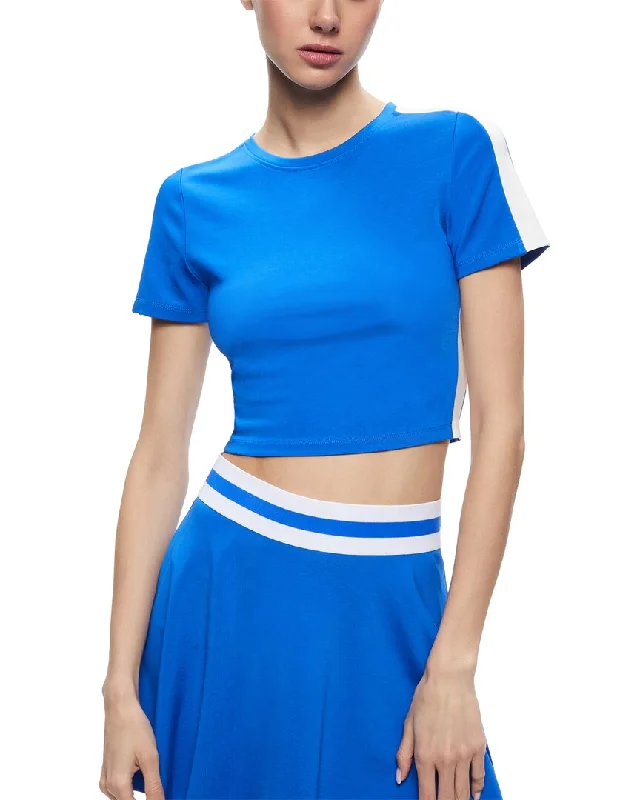 alice + olivia Cindy Classic Cropped T-Shirt