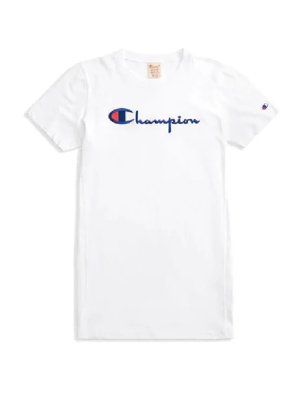 CHAMPION EUROPE<br>LONG LENGTH T-SHIRT WHITE