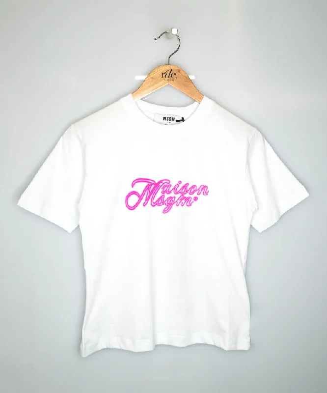 Logo-print T-shirt Optical White