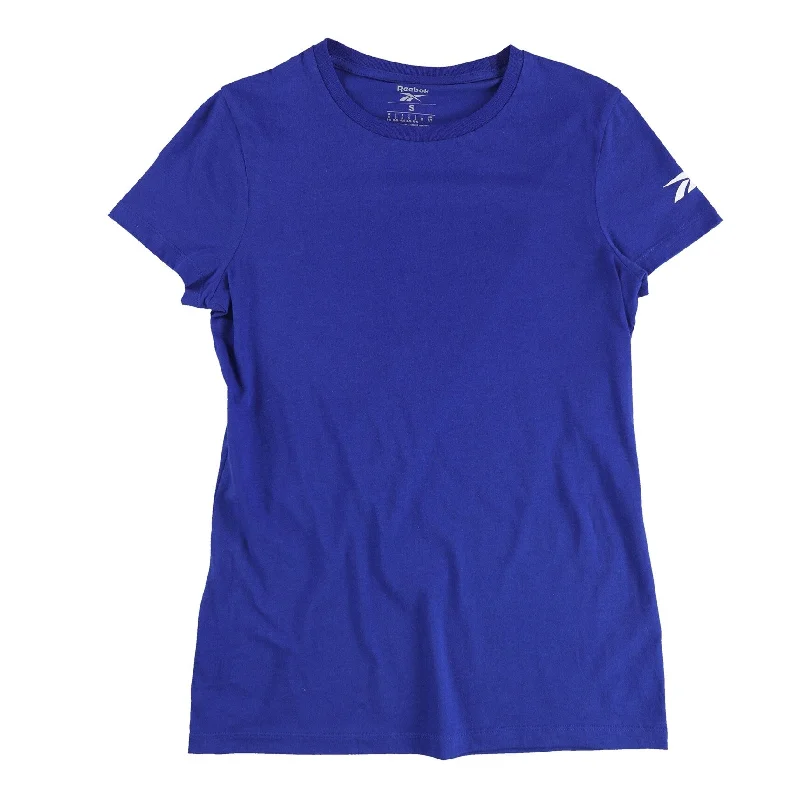 Reebok Womens Solid Basic T-Shirt, Blue, Small