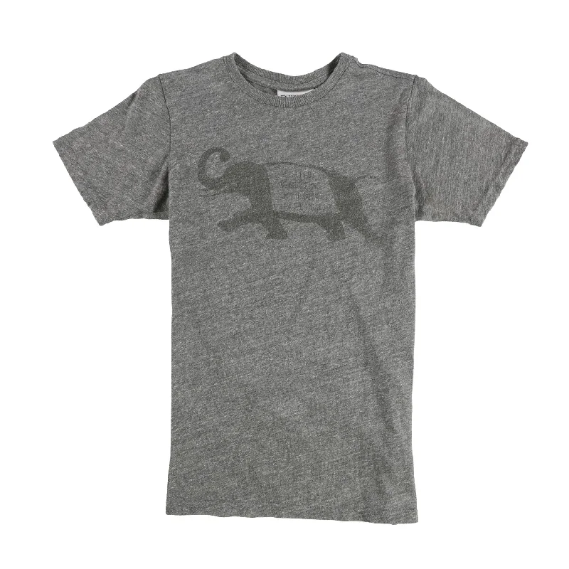 rxmance Womens Elephant Graphic T-Shirt, Grey, X-Small