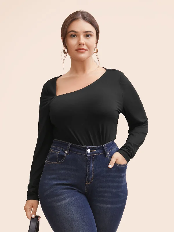 Supersoft Essentials Asymmetrical Neckline T-shirt