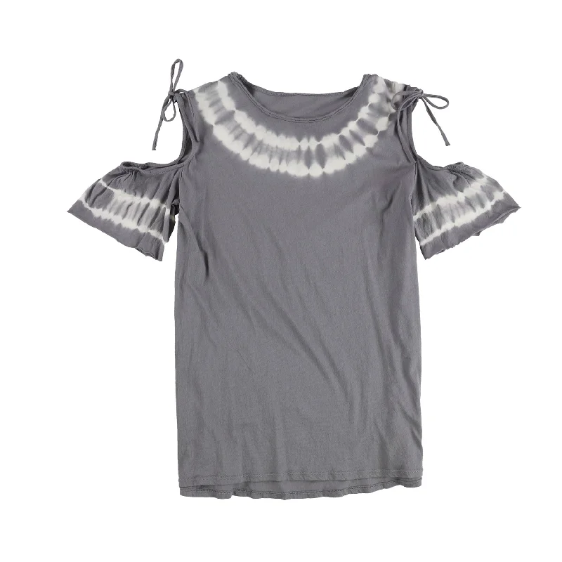 Tags Weekly Womens Tie dye Basic T-Shirt, Grey, Small