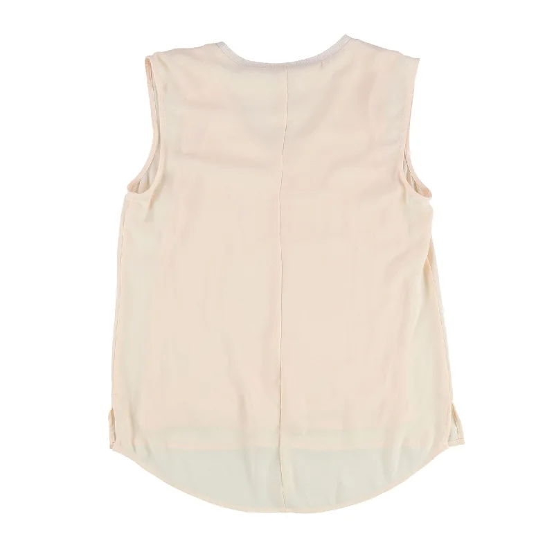 Bar Iii Womens Solid Vest Blouse