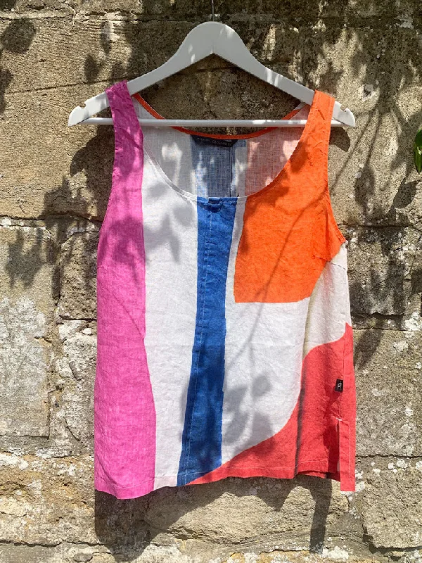 'Soyo' Linen Vest Top