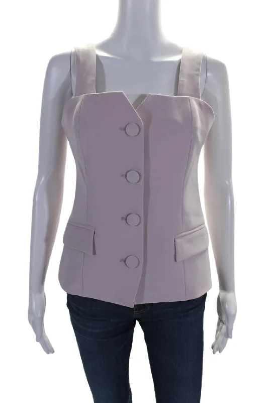 Drew Womens Billie Square Neck Button Up Vest Blouse Wysteria