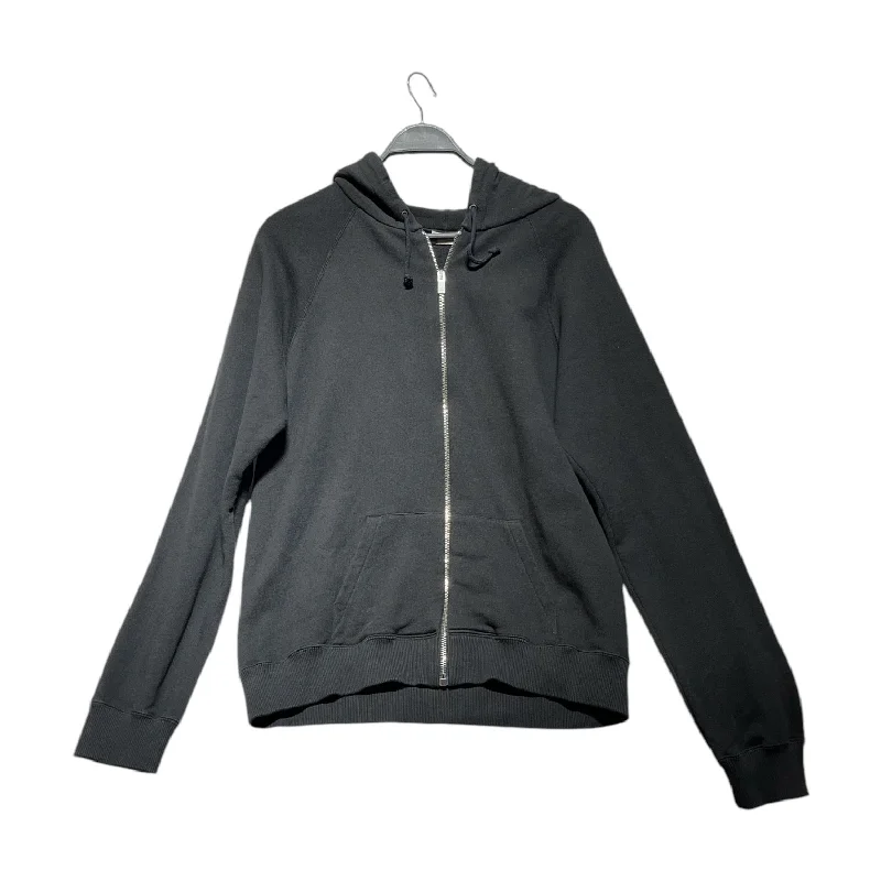 SAINT LAURENT/Zip Up Hoodie/XL/Cotton/BLK/SHARK ZIP UP