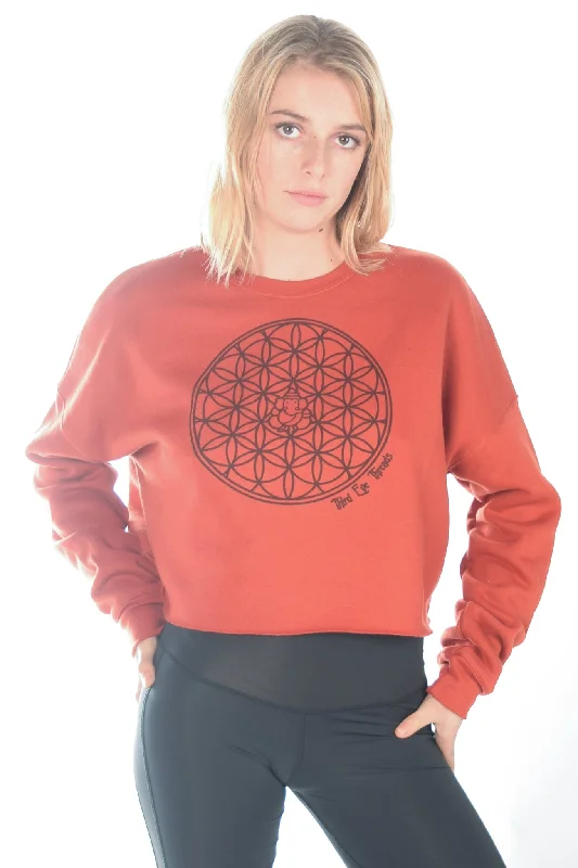 Flower Of Life Crop Hoodie