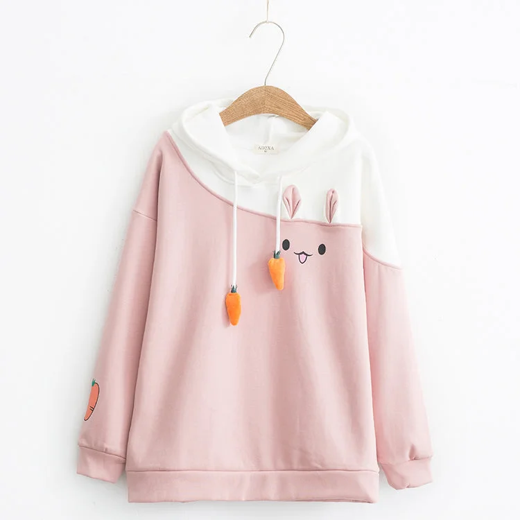 Cute bunny long-sleeved hoodie  284