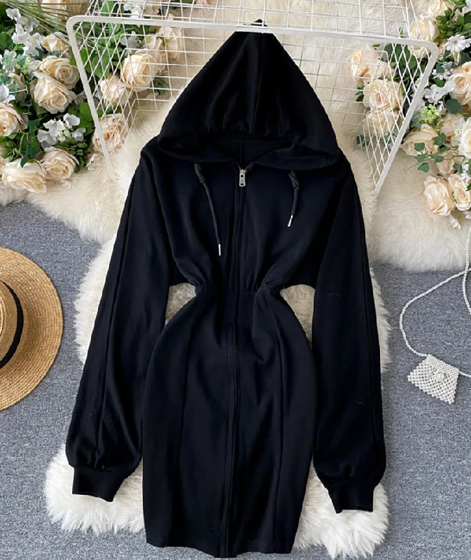 Cute hoodie casual dress  240