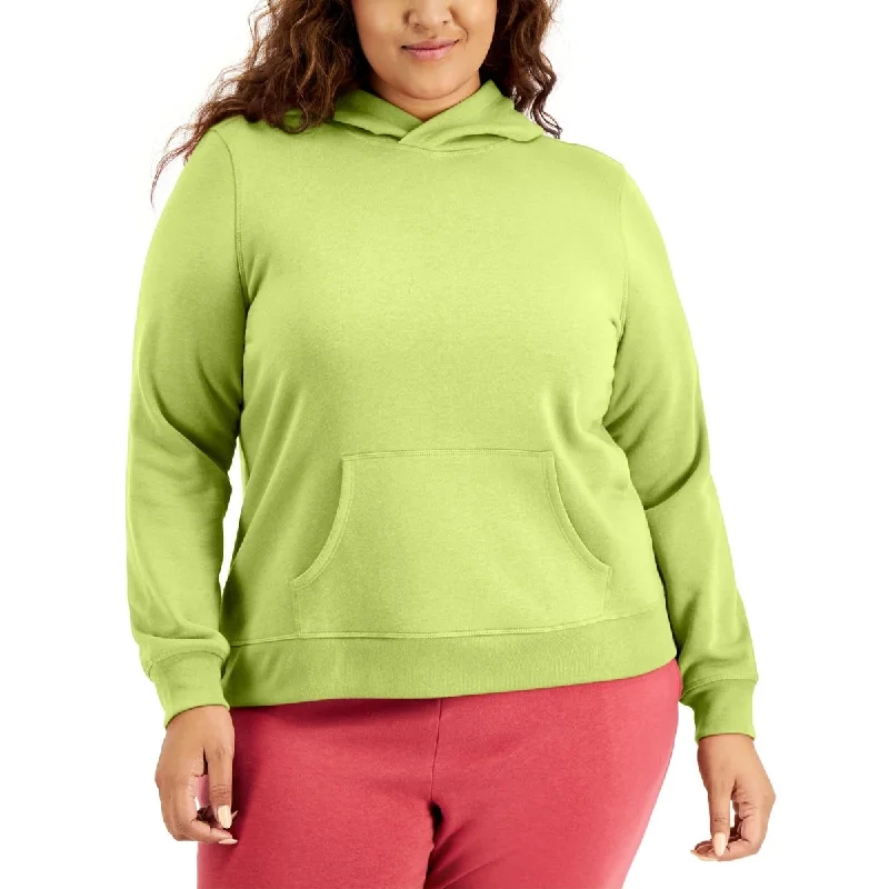 Id Ideology Women's Plus Pullover Hoodie Green Size 1X