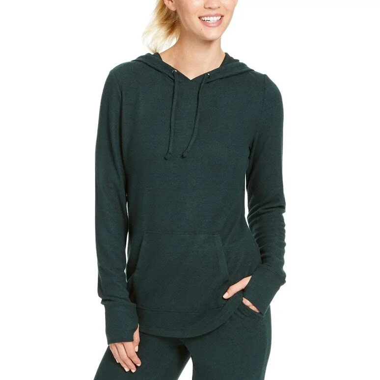 Ideology Women's Mushy-Knit Hoodie Green Size Extra Large - X-Large