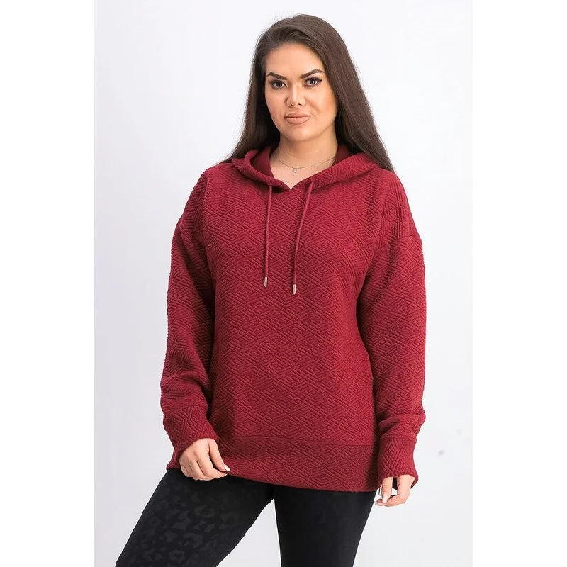 Ideology Women's Zip-Hem Hoodie Medium Red Size Large