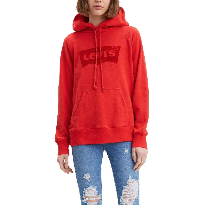 Levi's Women's Graphic Sport Hoodie Red Size Medium