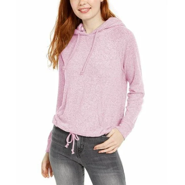 Ultra Flirt Juniors' Sherpa Lined Hoodie Pink Size X-Small