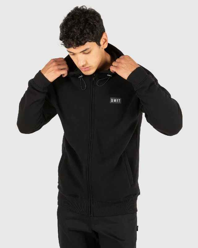 UNIT Mens Stack Zip Thru Hoodie