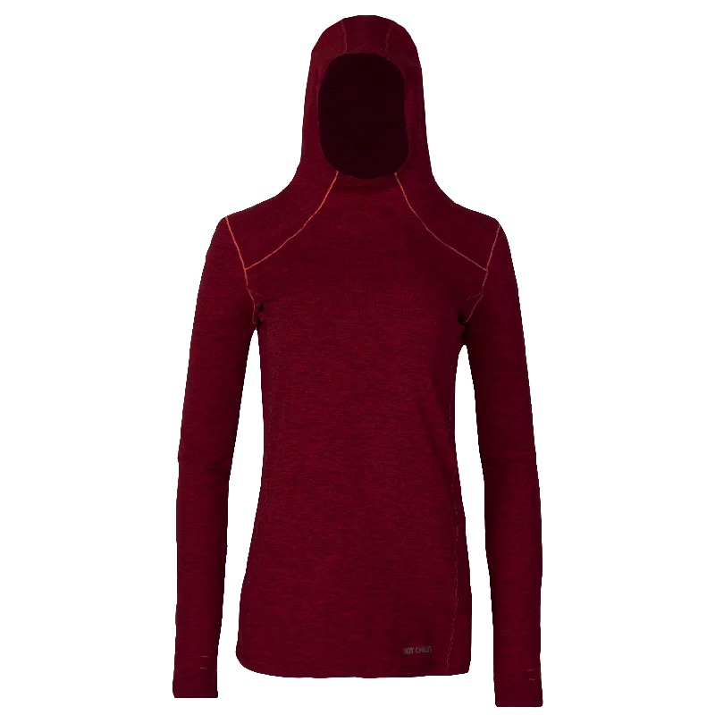 Women's Clima-Tek Hoodie - Burgundy Heather