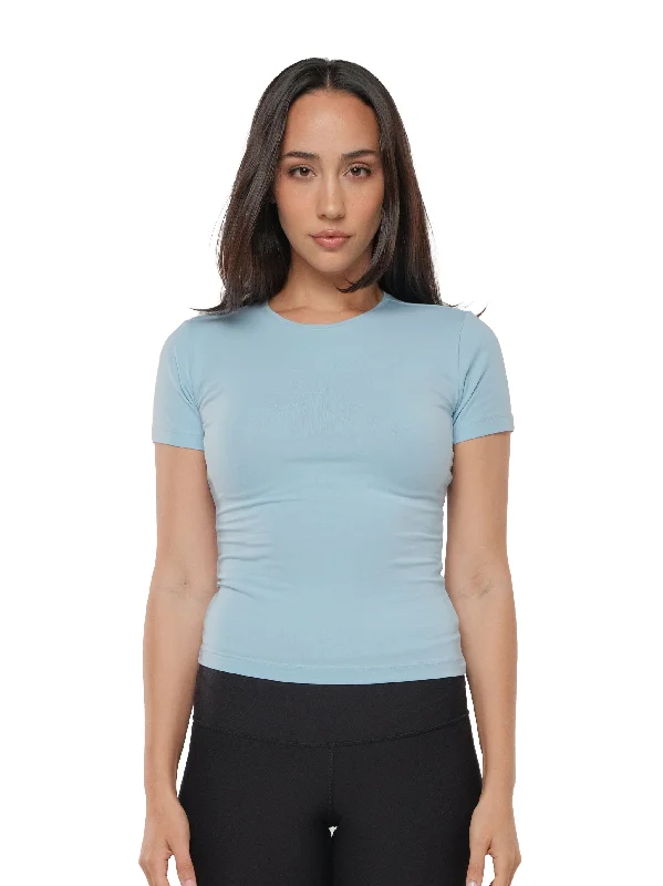 BABY BLUE SHORT SLEEVE TOP