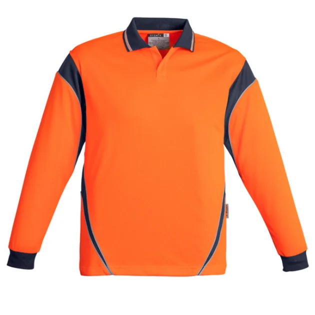 Mens Hi Vis Aztec L/S Polo