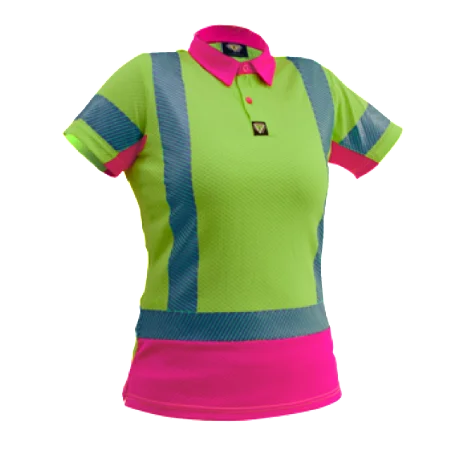 Hi Vis D/N Womens Microvent S/S Polo