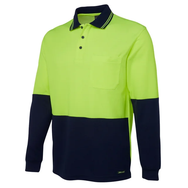 Hi Vis L/S Cotton Back Polo