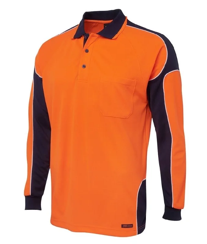 Hi Vis, Long Sleeve, Arm Panel Polo