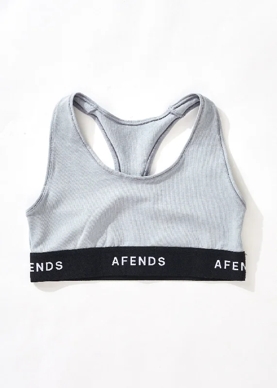 AFENDS Womens Molly - Sports Crop - Shadow