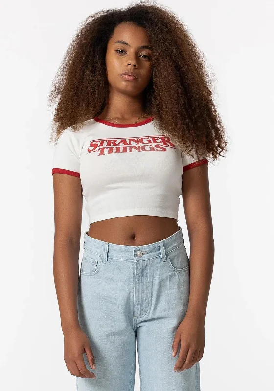 Tiffosi Girls Joyce Stranger Things Crop Top, White