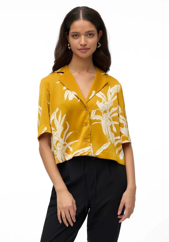 Vero Moda Keila Cropped Shirt, Chai Tea