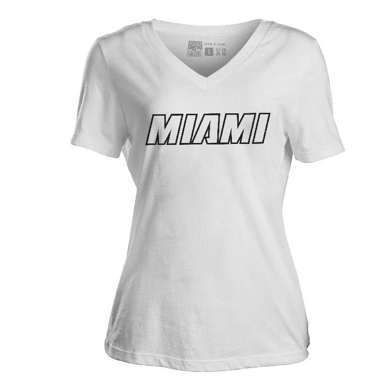 Court Culture MIAMI Women's V-Neck Tee